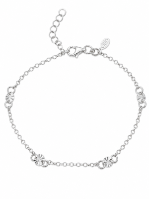 Armbånd sølv rhodineret shine - kæde