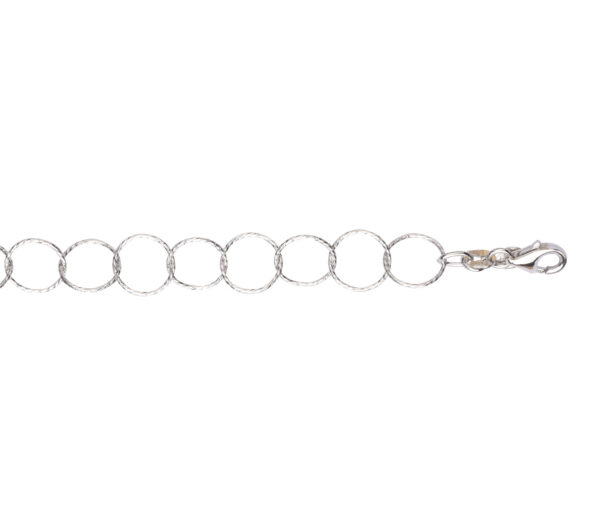 Kæde sølv rh. store ringe - Image 2