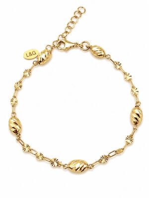 Armbånd sølv forgyldt mix shine