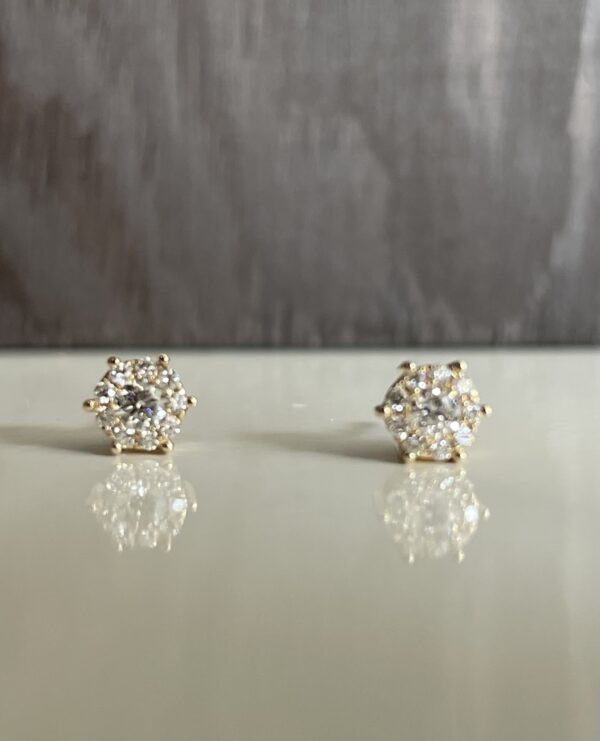 Ørestik 14 kt karat Stjerne 0,38 carat WSI